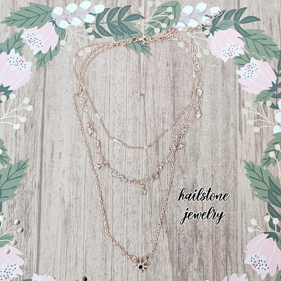 ❤️ 3/$30 Layered Stars & Black Sun Necklace - Picture 7 of 10